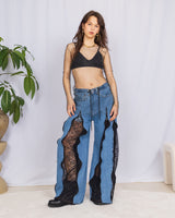 Disco net long sleeve dress