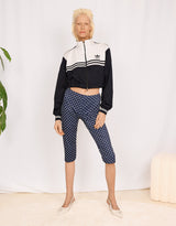 Polkadot stretch capri leggings