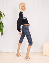 Polkadot stretch capri leggings