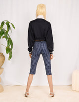 Polkadot stretch capri leggings