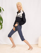 Polkadot stretch capri leggings