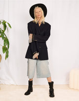 Vintage customized upcycled blazer with lace ruffles