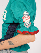 Vintage customized sporty button top