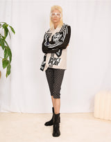Polkadot stretch capri leggings