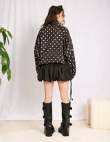 Polkadot puffy track jacket