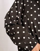 Polkadot puffy track jacket