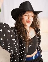 Polkadot puffy track jacket