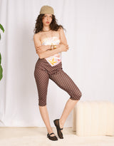 Polkadot stretch capri leggings
