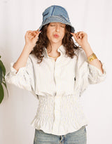 Vintage customized Levi's denim patches bucket hat