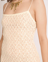 Sheer crochet mermaid maxi dress