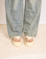Platform thong wedge sandals