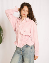 Vintage customized Ralph Lauren smocked longsleeve blouse
