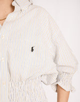 Vintage customized Ralph Lauren short sleeve smocked blouse