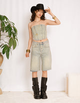 Sparkly wide shorts