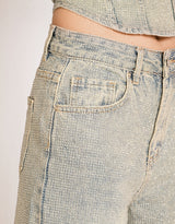 Sparkly wide shorts