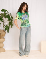 Vintage customized sporty button top