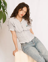 Vintage customized sporty button top