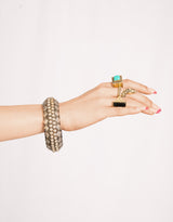 Handcrafted studded cuff bracelet