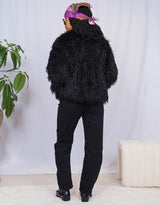 Curly faux furry jacket