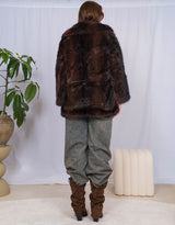 Faux fur midi coat I