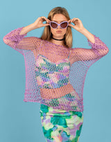 Net long sleeve top