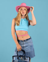 Vintage customized Ralph Lauren cropped tie top