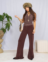 Sparkly flared leggings