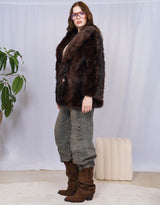 Faux fur midi coat I