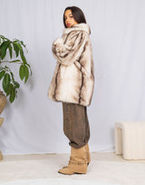 Faux fur midi coat I