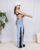 Disco net long sleeve dress