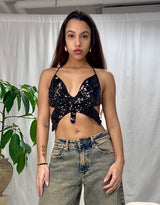 Butterfly sequin top