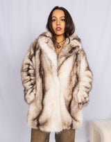 Faux fur midi coat I