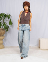 Sparkly open back top