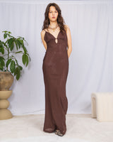 Sparkly cut out detail long dress