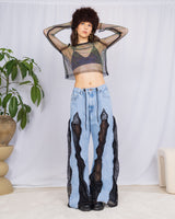 Disco net long sleeve top