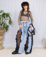 Disco net long sleeve top