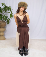 Sparkly cut out detail long dress