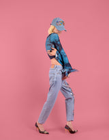 Bell sleeve tie dye top