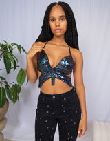 Butterfly sequin top