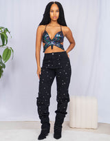 Butterfly sequin top