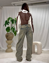 Croppedmotorracejacketwithpatches_Brown_cream_2