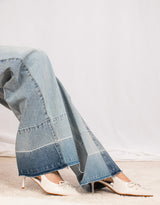 Pointed slingback lace-up kitten heels