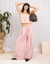 Tall Y2K wide leg drawstring trousers