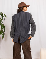 Vintage customized sports blazer with logo patches