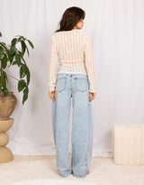 Floral sheer lace top