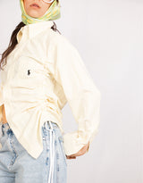 Vintage customized Ralph Lauren front ruched blouse