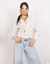 Vintage customized Ralph Lauren smocked longsleeve