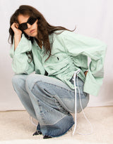 Vintage customized Ralph Lauren front ruched blouse