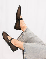 Mesh Mary Jane flats