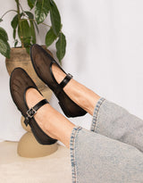 Mesh Mary Jane flats